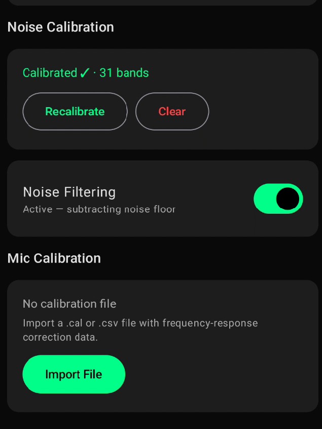 Microphone Calibration Support